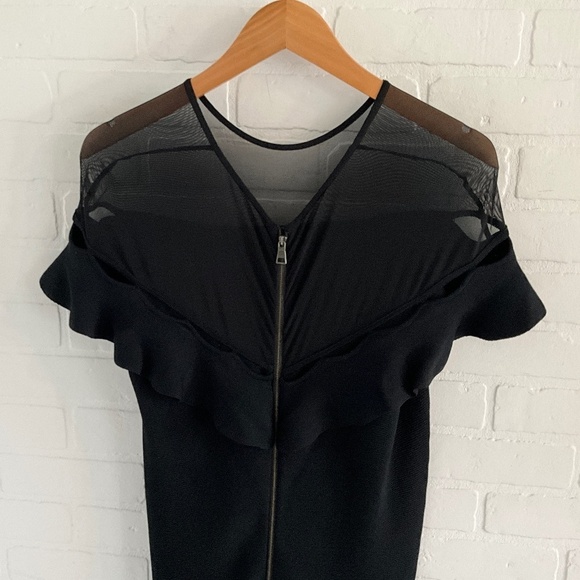 Sachin&Babi Gown Maxi Dress Knit Mesh Sheer Dark romantic Goth S - Picture 7 of 10